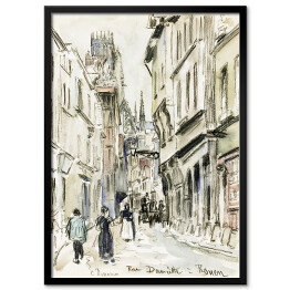 Plakat w ramie Camille Pissarro Ulica Damiette, Rouen. Reprodukcja