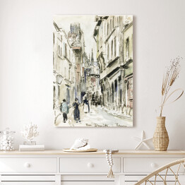 Obraz na płótnie Camille Pissarro Ulica Damiette, Rouen. Reprodukcja