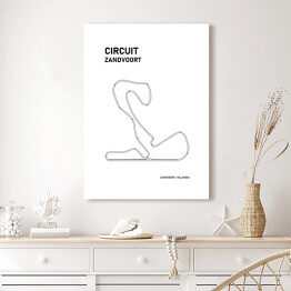 Obraz na płótnie Circuit Zandvoort - Tory wyścigowe Formuły 1 - białe tło