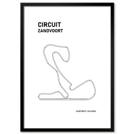 Obraz klasyczny Circuit Zandvoort - Tory wyścigowe Formuły 1 - białe tło