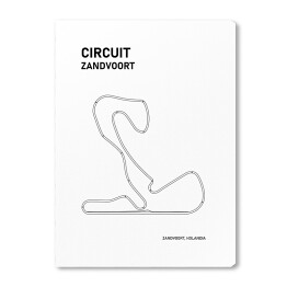 Obraz na płótnie Circuit Zandvoort - Tory wyścigowe Formuły 1 - białe tło