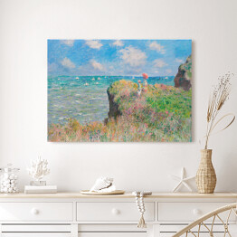 Obraz na płótnie Claude Monet Spacer na klifie w Pourville Reprodukcja obrazu