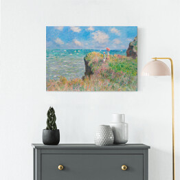 Obraz na płótnie Claude Monet Spacer na klifie w Pourville Reprodukcja obrazu