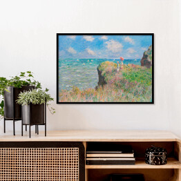 Plakat w ramie Claude Monet Spacer na klifie w Pourville Reprodukcja obrazu
