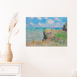 Plakat Claude Monet Spacer na klifie w Pourville Reprodukcja obrazu
