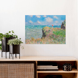 Plakat Claude Monet Spacer na klifie w Pourville Reprodukcja obrazu