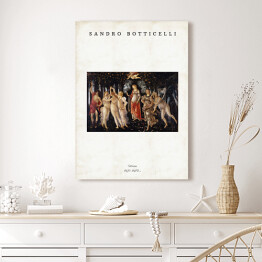 Obraz klasyczny Sandro Botticelli "Wiosna" - reprodukcja z napisem. Plakat z passe partout