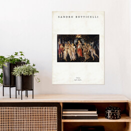 Plakat samoprzylepny Sandro Botticelli "Wiosna" - reprodukcja z napisem. Plakat z passe partout