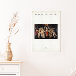 Plakat samoprzylepny Sandro Botticelli "Wiosna" - reprodukcja z napisem. Plakat z passe partout