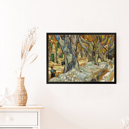 Obraz w ramie Vincent van Gogh "The Large Plane Trees (Road Menders at Saint Remy)" - reprodukcja