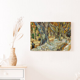 Obraz na płótnie Vincent van Gogh "The Large Plane Trees (Road Menders at Saint Remy)" - reprodukcja
