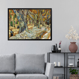 Obraz w ramie Vincent van Gogh "The Large Plane Trees (Road Menders at Saint Remy)" - reprodukcja
