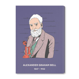 Obraz na płótnie Alexander Graham Bell - znani naukowcy - ilustracja