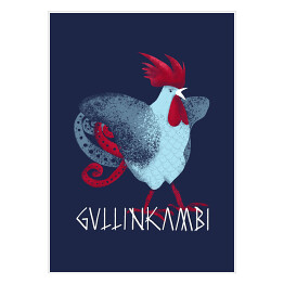 Plakat Gullinkambi - mitologia nordycka