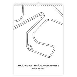 Kalendarz 13-stronicowy Kalendarz z torami F1 
