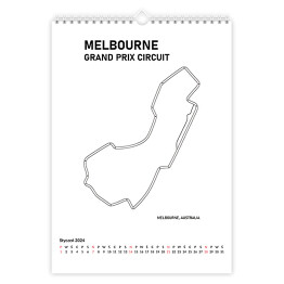 Kalendarz 13-stronicowy Kalendarz z torami F1 