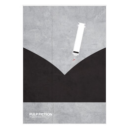 Plakat samoprzylepny "Pulp fiction" - minimalistyczna kolekcja filmowa