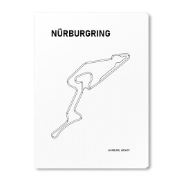 Obraz na płótnie Nurburgring - Tory wyścigowe Formuły 1 - białe tło