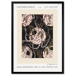 Plakat w ramie Plakat botaniczny Różowe róże