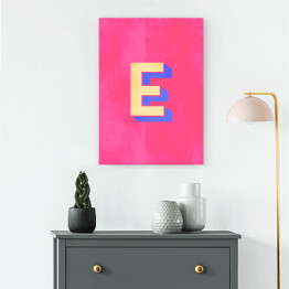 Obraz na płótnie Kolorowe litery z efektem 3D - "E"