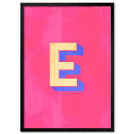 Obraz klasyczny Kolorowe litery z efektem 3D - "E"