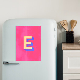 Magnes dekoracyjny Kolorowe litery z efektem 3D - "E"