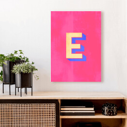 Obraz na płótnie Kolorowe litery z efektem 3D - "E"
