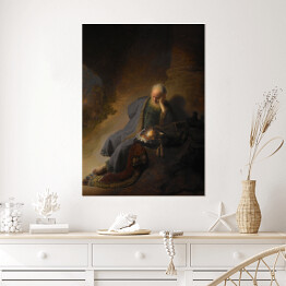 Plakat samoprzylepny Rembrandt "Jeremiasz opłakujący zburzenie Jerozolimy" - reprodukcja