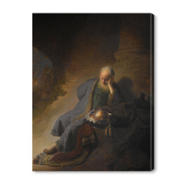 Rembrandt "Jeremiasz opłakujący zburzenie Jerozolimy" - reprodukcja