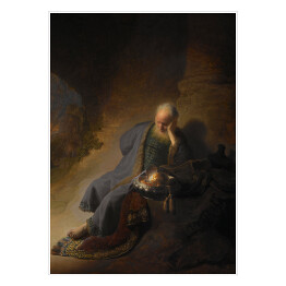 Plakat samoprzylepny Rembrandt "Jeremiasz opłakujący zburzenie Jerozolimy" - reprodukcja