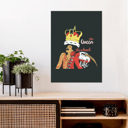 Plakat samoprzylepny "Killer Queen - it's a hard life" - ilustracja
