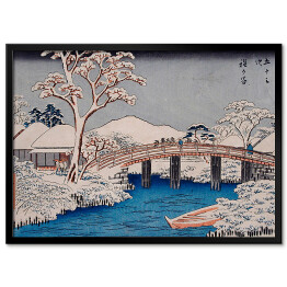Obraz klasyczny Utugawa Hiroshige Hodogaya The Katabira River and Katabira Bridge. Reprodukcja 
