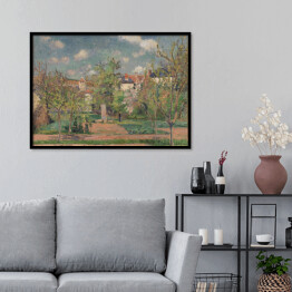 Plakat w ramie Camille Pissarro Ogród w słońcu. Reprodukcja