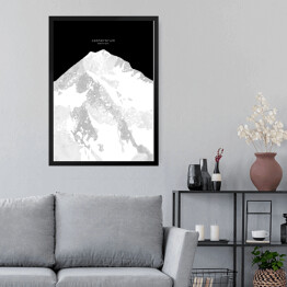 Obraz w ramie Gasherbrum - minimalistyczne szczyty górskie