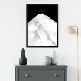 Obraz w ramie Gasherbrum - minimalistyczne szczyty górskie
