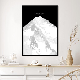 Plakat w ramie Gasherbrum - minimalistyczne szczyty górskie