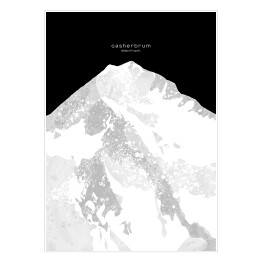Plakat samoprzylepny Gasherbrum - minimalistyczne szczyty górskie