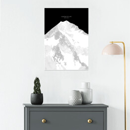 Plakat Gasherbrum - minimalistyczne szczyty górskie