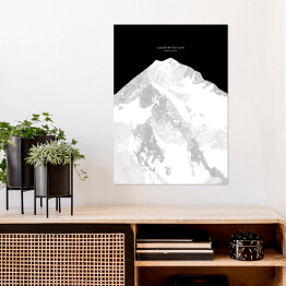 Plakat Gasherbrum - minimalistyczne szczyty górskie