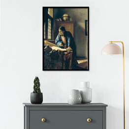 Plakat w ramie Jan Vermeer "Geograf" - reprodukcja