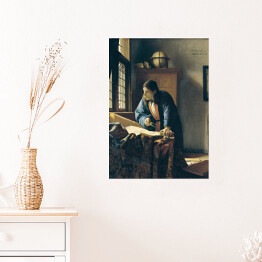 Plakat samoprzylepny Jan Vermeer "Geograf" - reprodukcja