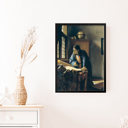 Obraz w ramie Jan Vermeer "Geograf" - reprodukcja