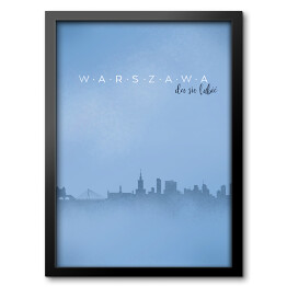 Obraz w ramie Warszawa, panorama miasta