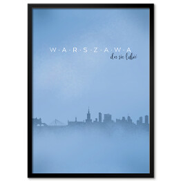 Plakat w ramie Warszawa, panorama miasta