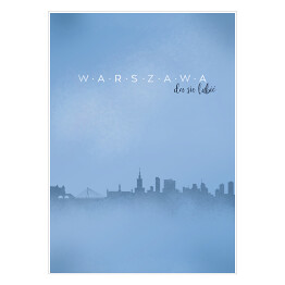 Plakat samoprzylepny Warszawa, panorama miasta