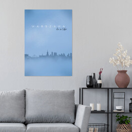 Plakat samoprzylepny Warszawa, panorama miasta