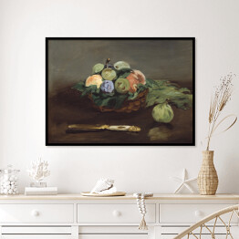 Plakat w ramie Edouard Manet "Kosz z owocami" - reprodukcja