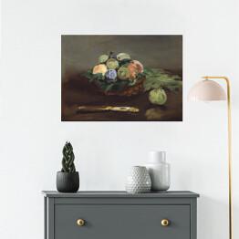 Plakat Edouard Manet "Kosz z owocami" - reprodukcja