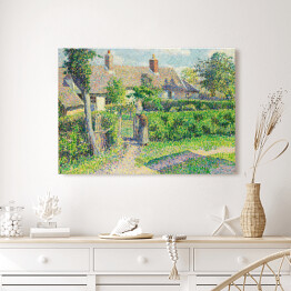 Obraz na płótnie Camille Pissarro "Domy w Peasant Eragny" - reprodukcja