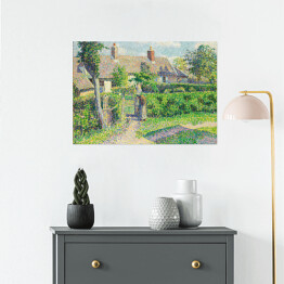 Plakat samoprzylepny Camille Pissarro "Domy w Peasant Eragny" - reprodukcja
